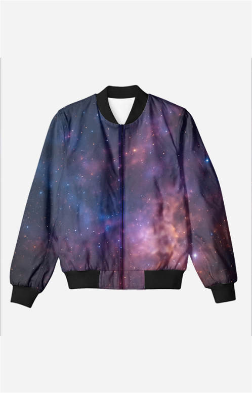 Galaxy Print Bomber Jacket