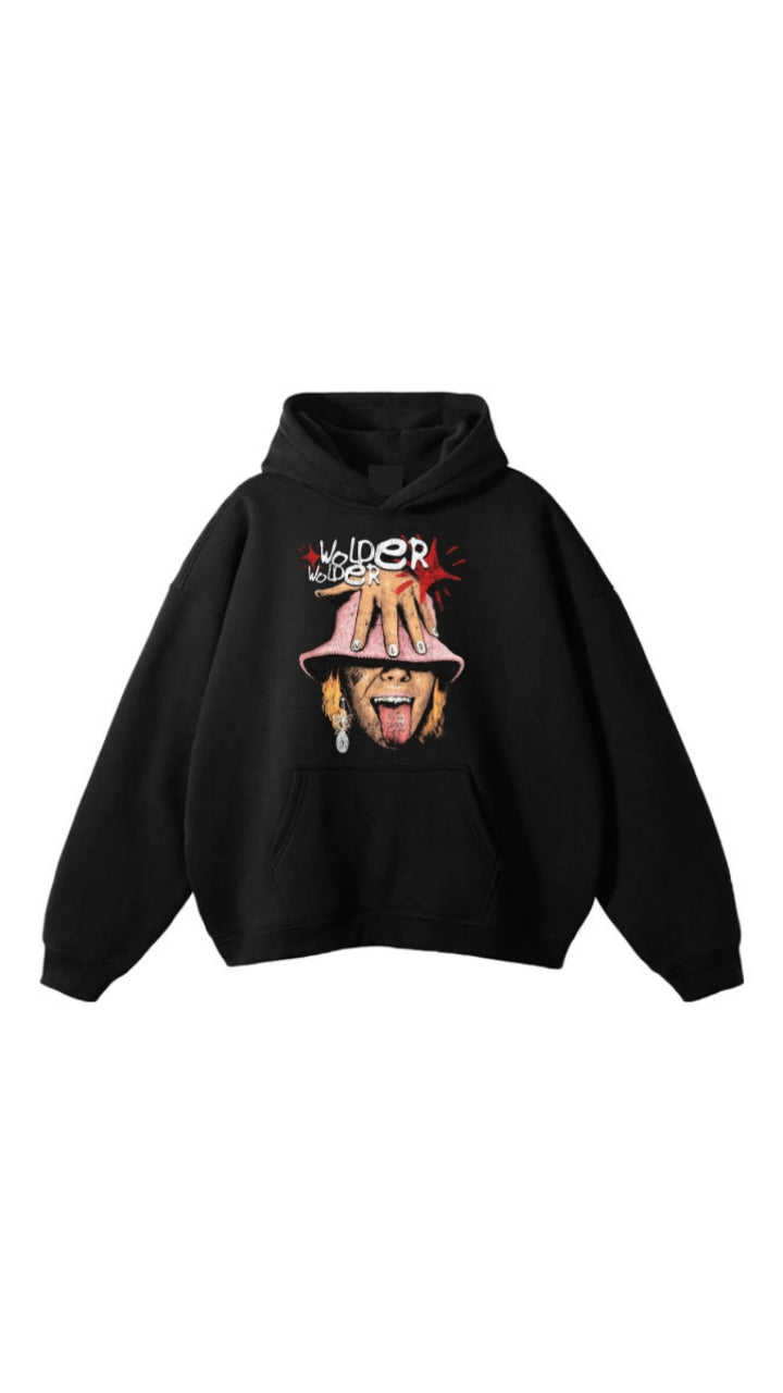 Wilder Street Graphic Black Hoodie
