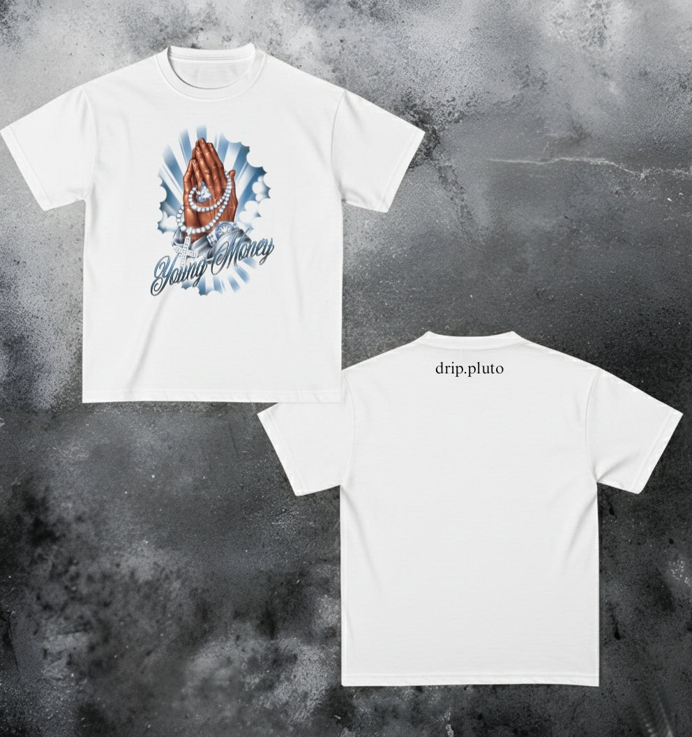 "White “Young Money” Graphic T-Shirt"