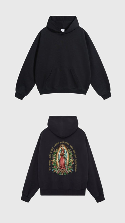"Black Oversized Graphic Hoodie"